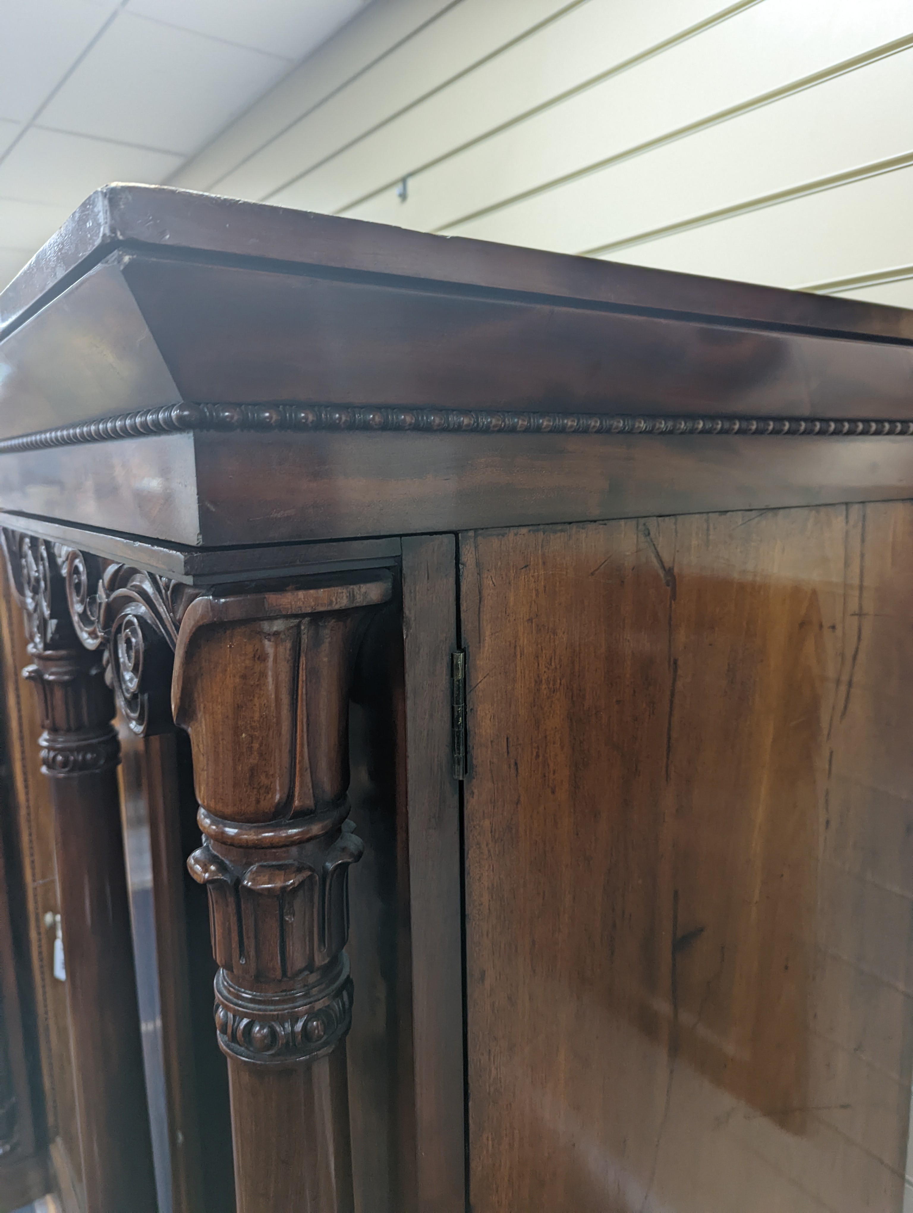 A 17th century Lancashire carved oak side chair, width 47cm, depth 36cm, height 104cm
